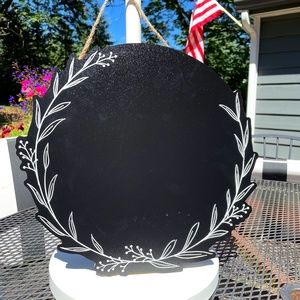 Hanging Decorative Chalkboard Black & White - NEW with TAGS